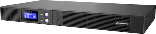 Powerwalker VI 1000 R1U UPS Line-Interactive 1000VA 600W με 4 IEC Πρίζες