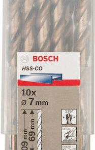 Bosch Σετ 10 Τρυπάνια Κοβαλτίου με Κυλινδρικό Στέλεχος για Μέταλλο 2608585892