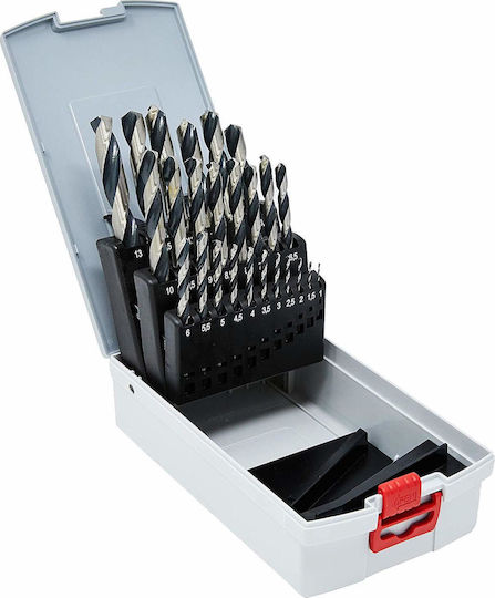 Bosch PointTeQ Σετ 25 Τρυπάνια HSS με Κυλινδρικό Στέλεχος για Μέταλλο 2608577352