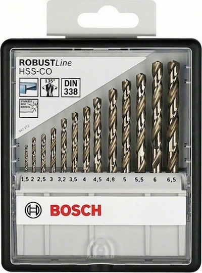 Bosch Robust Line Σετ 13 Τρυπάνια HSS με Κυλινδρικό Στέλεχος για Μέταλλο 2607019926 - Image 2