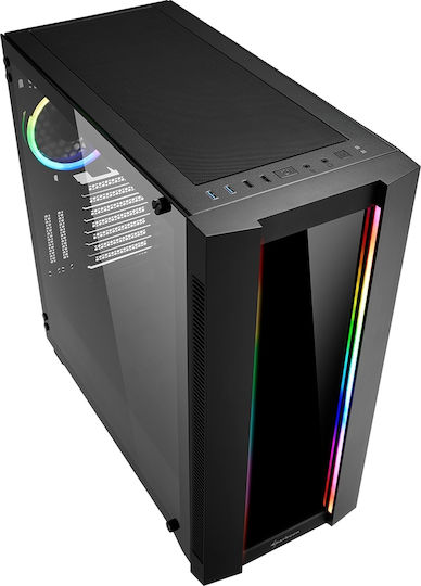 Sharkoon Elite Shark CA200G Gaming Midi Tower Κουτί Υπολογιστή με Πλαϊνό Παράθυρο και RGB Φωτισμό Μαύρο - Image 3