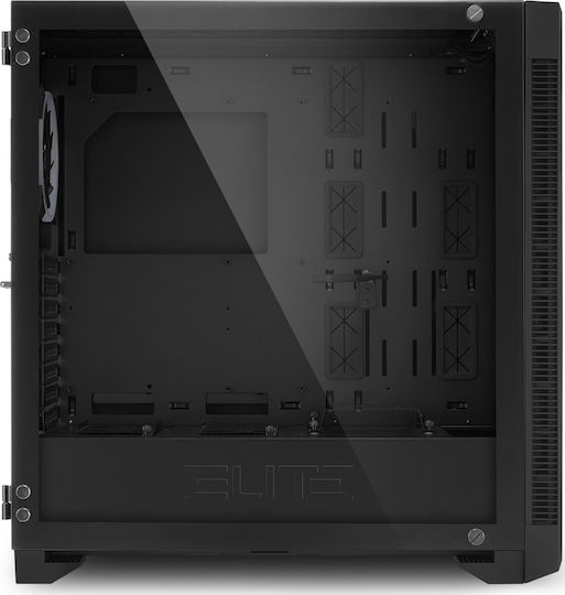 Sharkoon Elite Shark CA200G Gaming Midi Tower Κουτί Υπολογιστή με Πλαϊνό Παράθυρο και RGB Φωτισμό Μαύρο - Image 4