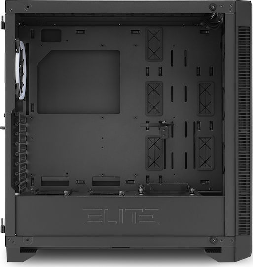 Sharkoon Elite Shark CA200G Gaming Midi Tower Κουτί Υπολογιστή με Πλαϊνό Παράθυρο και RGB Φωτισμό Μαύρο - Image 5