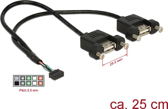 DeLock USB 2.0 female - 2x USB 2.0 female - Image 2