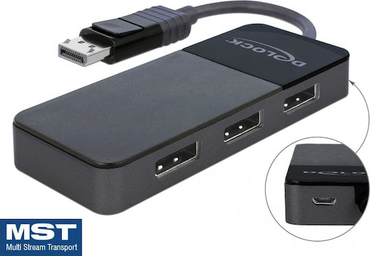 DeLock video splitter Μετατροπέας DisplayPort male σε DisplayPort female - Image 2