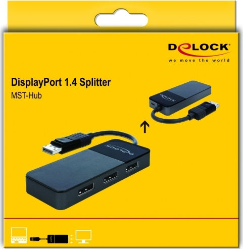 DeLock video splitter Μετατροπέας DisplayPort male σε DisplayPort female - Image 3