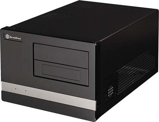 Silverstone SG02-F Micro Tower Υπολογιστή σε Μαύρο χρώμα