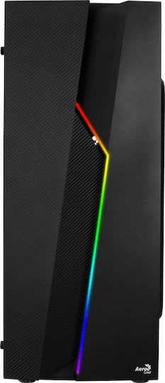 Aerocool Bolt Gaming Midi Tower Κουτί Υπολογιστή με Πλαϊνό Παράθυρο και RGB Φωτισμό Μαύρο - Image 2