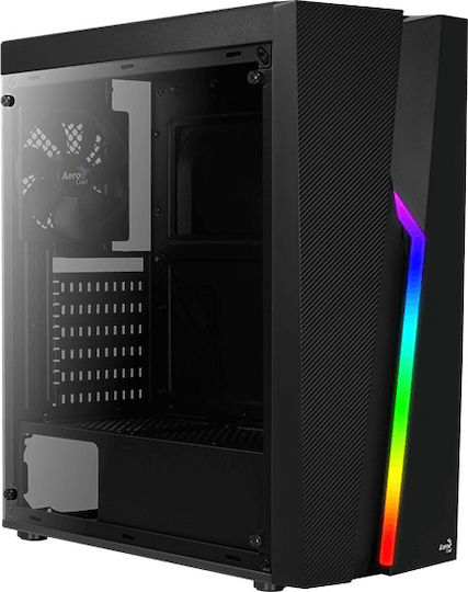 Aerocool Bolt Gaming Midi Tower Κουτί Υπολογιστή με Πλαϊνό Παράθυρο και RGB Φωτισμό Μαύρο - Image 4