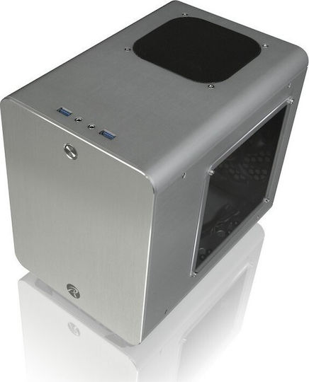 Raijintek Metis Plus Mini Tower Κουτί Υπολογιστή με Πλαϊνό Παράθυρο Ασημί