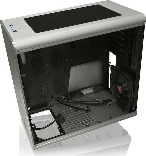 Raijintek Thetis Midi Tower Κουτί Υπολογιστή με Πλαϊνό Παράθυρο Ασημί - Image 2