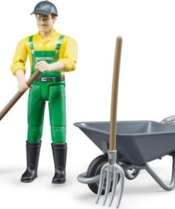 Bruder Farmer Figure Scaled Model Άνδρας Αγρότης Με Εργαλεία για 5+ Ετών 62610