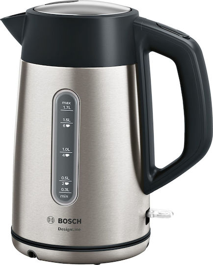 Bosch Βραστήρας 1.7lt 2400W Ασημί TWK4P440