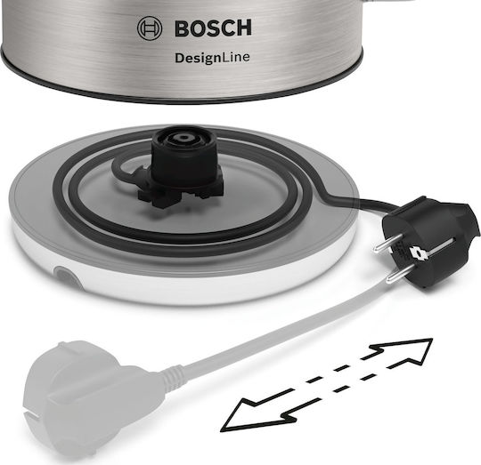 Bosch Βραστήρας 1.7lt 2400W Ασημί TWK4P440 - Image 2