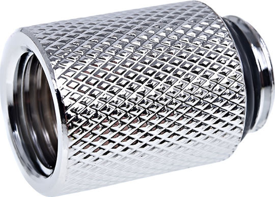 Alphacool Icicle Extension 20mm G1 / 4 AG on G1 / 4 IG Chrome - Image 3