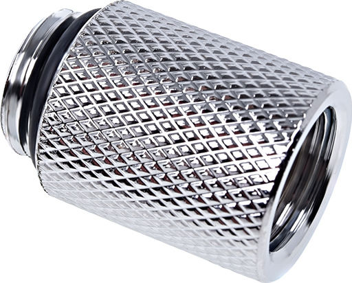 Alphacool Icicle Extension 20mm G1 / 4 AG on G1 / 4 IG Chrome - Image 2