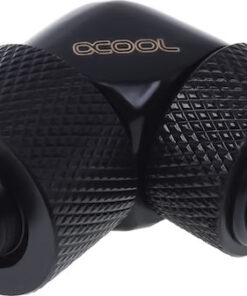Alphacool HF 13/10 Threaded Grommet 90 Degree Rotatable G1 / 4 Deep Black