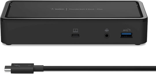 Belkin Thunderbolt 3 Dock Plus USB-C Docking Station με DisplayPort 4K PD Ethernet και συνδεση 2 Οθονών Μαύρο - Image 3