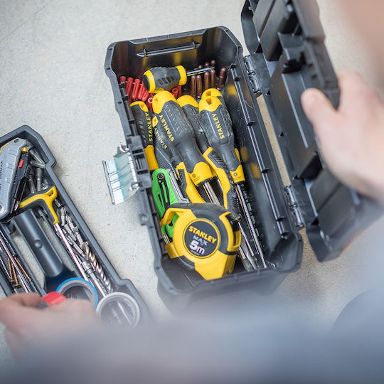 Stanley Essential Εργαλειοθήκη Χειρός Πλαστική με Ταμπακιέρα Π48.2xB25.4xΥ25cm STST1-75521 με Μεταλλικό Κλιπ - Image 6