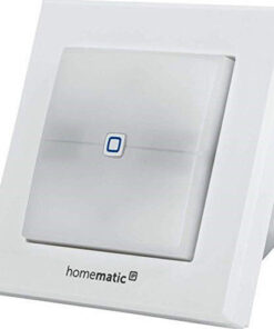 Alternative view of HomeMatic IP Switch brand switch Χωνευτός Διακόπτης Τοίχου Διπλός με Πλαίσιο Λευκός 152020A0