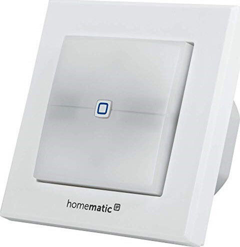 HomeMatic IP Switch brand switch Χωνευτός Διακόπτης Τοίχου Διπλός με Πλαίσιο Λευκός 152020A0 - Image 2
