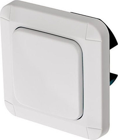 Brennenstuhl BrematicPRO Wall Switch Χωνευτός Διακόπτης Τοίχου Μονός με Πλαίσιο Λευκός 1294700