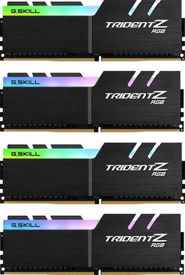 G.Skill Trident Z RGB DDR4 32GB RAM με 4x8GB Modules και Ταχύτητα 3200 για Desktop F4-3200C16Q-32GTZRX - Image 2