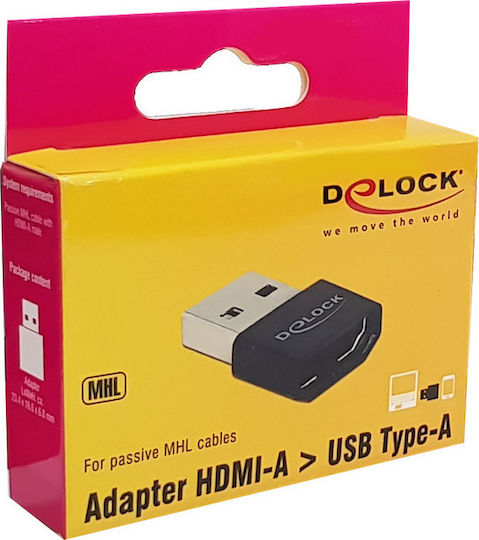 DeLock Μετατροπέας USB-A male σε HDMI female 1τμχ 65680 - Image 2