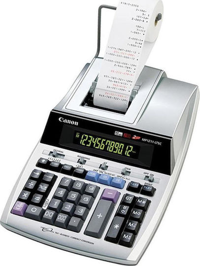Canon MP1211-LTSC Αριθμομηχανή Χαρτοταινίας 12 Ψηφίων σε Ασημί Χρώμα 8295A001 - Image 2