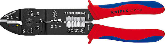 Knipex Πρέσα Ακροδεκτών Διατομής 0.5-6mm² με Απογυμνωτή (Μήκος 240mm) 97 22 240