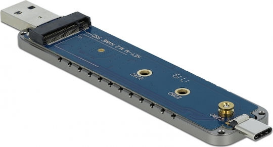 DeLock Θήκη για Σκληρό Δίσκο M.2 PCI Express NVME με σύνδεση USB 3.2 Type-C σε Ασημί χρώμα 42616 - Image 3
