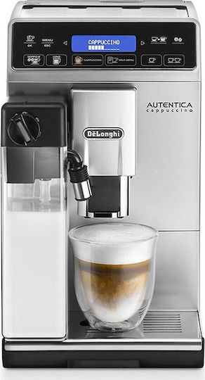 De'Longhi Autentica Αυτόματη Μηχανή Espresso 1450W Πίεσης 15bar για Cappuccino με Μύλο Άλεσης Ασημί - Image 2
