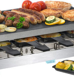 Steba RC 68 Επιτραπέζια Ηλεκτρική Ψησταριά Raclette Αυλακωτής Πλάκας 1200W με Ρυθμιζόμενο Θερμοστάτη 40.5x24εκ. 63.68.00