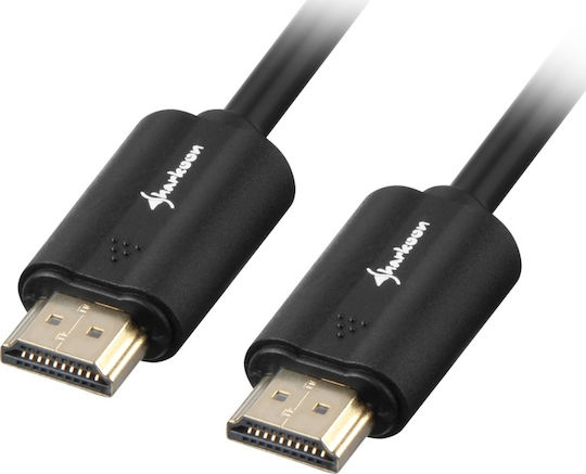 Sharkoon HDMI 2.0 Cable HDMI male - HDMI male 7.5m Μαύρο - Image 2