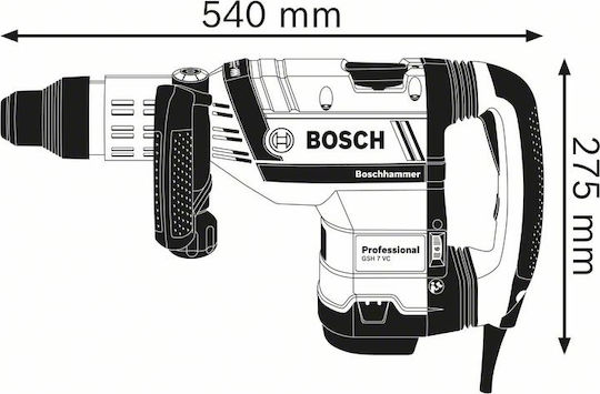Bosch GSH 7 VC Professional Κρουστικό Σκαπτικό Πιστολέτο Ρεύματος 1500W με Υποδοχή SDS Max 0611322000 - Image 8