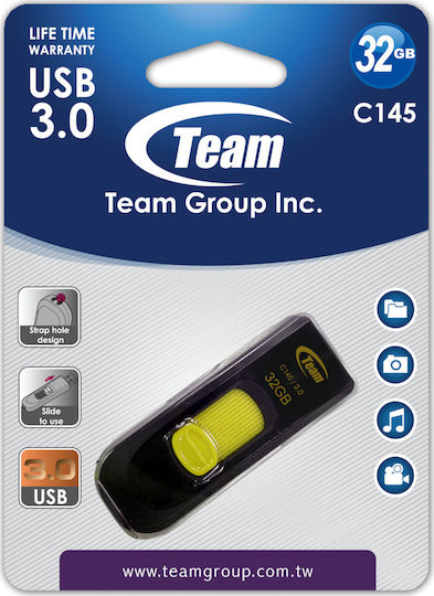 TeamGroup C145 32GB USB 3.0 Stick Μαύρο - Image 2