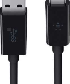 Alternative view of Belkin 3.1 USB-A to USB-C Cable USB 3.1 Cable USB-C male - USB-A Μαύρο 1m (F2CU029BT1M-BLK)