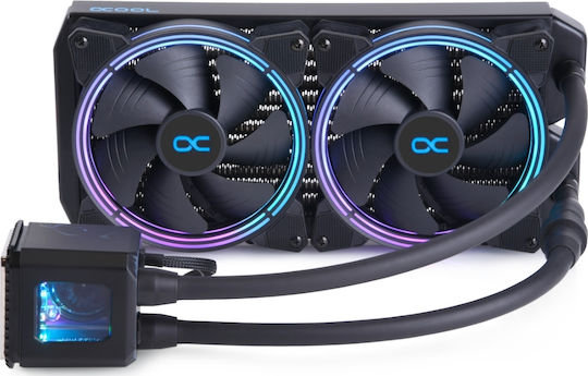 Alphacool Aurora 280 Digital RGB Υδρόψυξη Επεξεργαστή Διπλού Ανεμιστήρα 140mm για Socket AM4/AM5/1200/115x