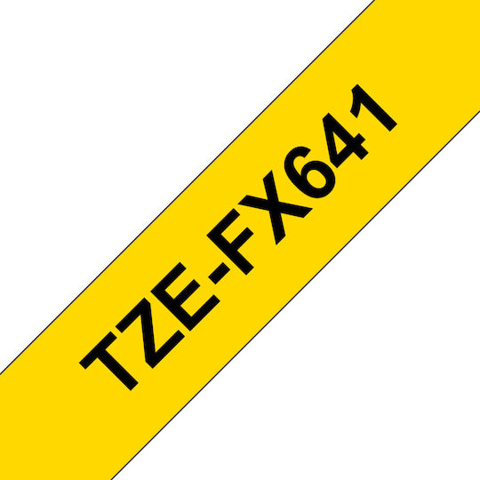 Brother TZE-FX641 Ταινία Ετικετογράφου 8m x 18mm σε Κίτρινο Χρώμα TZE-FX641 - Image 2