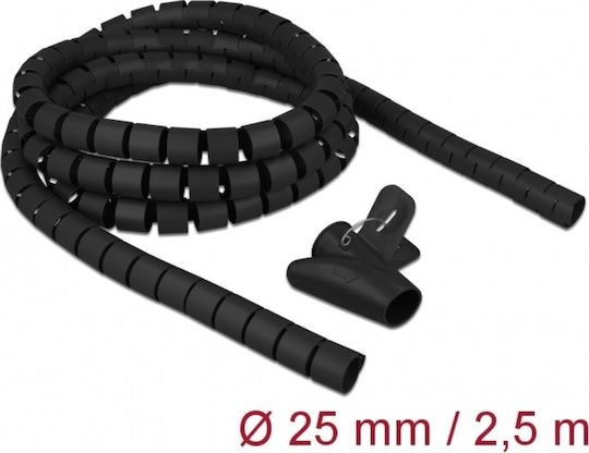 DeLock Spiral Hose 25mm 2.5m Μαύρο