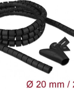 DeLock Σπιράλ Καλωδίων 20mm 2.5m Μαύρο 1τμχ
