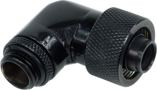 Alphacool 16/10 compression fitting 90° revolvable G1/4'' Deep Black - Image 2