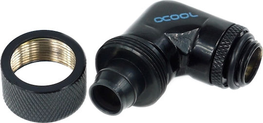 Alphacool 16/10 compression fitting 90° revolvable G1/4'' Deep Black - Image 3
