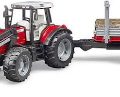 Bruder Massey Ferguson & Frontloader and Timber Trailer Τρακτέρ 1:16 Αγροτικό για 3+ Ετών