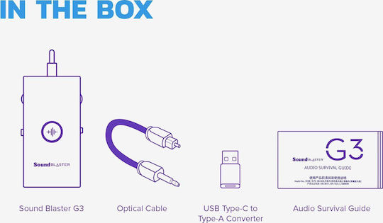 Creative Blaster G3 Εξωτερική USB-C Κάρτα Ήχου 7.1 - Image 5