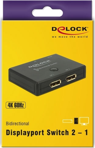 DeLock DisplayPort 2-1 Switch Bidirectional 4K 60Hz - Image 4