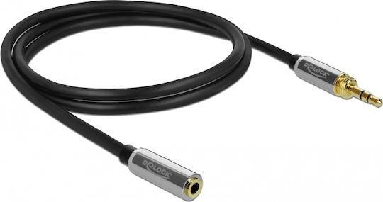 DeLock Cable 3.5mm male - 3.5mm female Μαύρο 5m (85783)