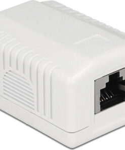 DeLock Εξωτερική Μονή Πρίζα Δικτύου RJ45 σε Λευκό Χρώμα 86196