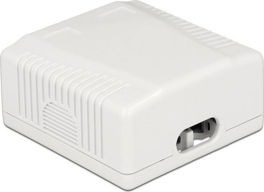 DeLock Εξωτερική Διπλή Πρίζα Δικτύου RJ45 Τύπου Cat6 σε Λευκό Χρώμα 86197 - Image 2