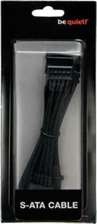Be Quiet CS-3440 7-Pin SATA III - 3x 7-Pin SATA III Angle (90°) Cable 0.42m Μαύρο (BC022) - Image 2